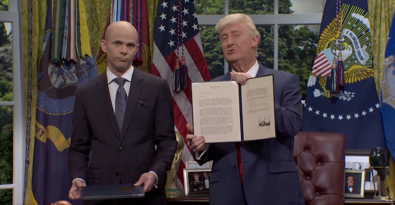 SNL Mocks Trump's First 100 Days: Pope, Belichick Law, and Elmo's Deportation