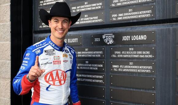 Joey Logano Wins Chaotic Texas Race; Denny Hamlin's Car Catches Fire