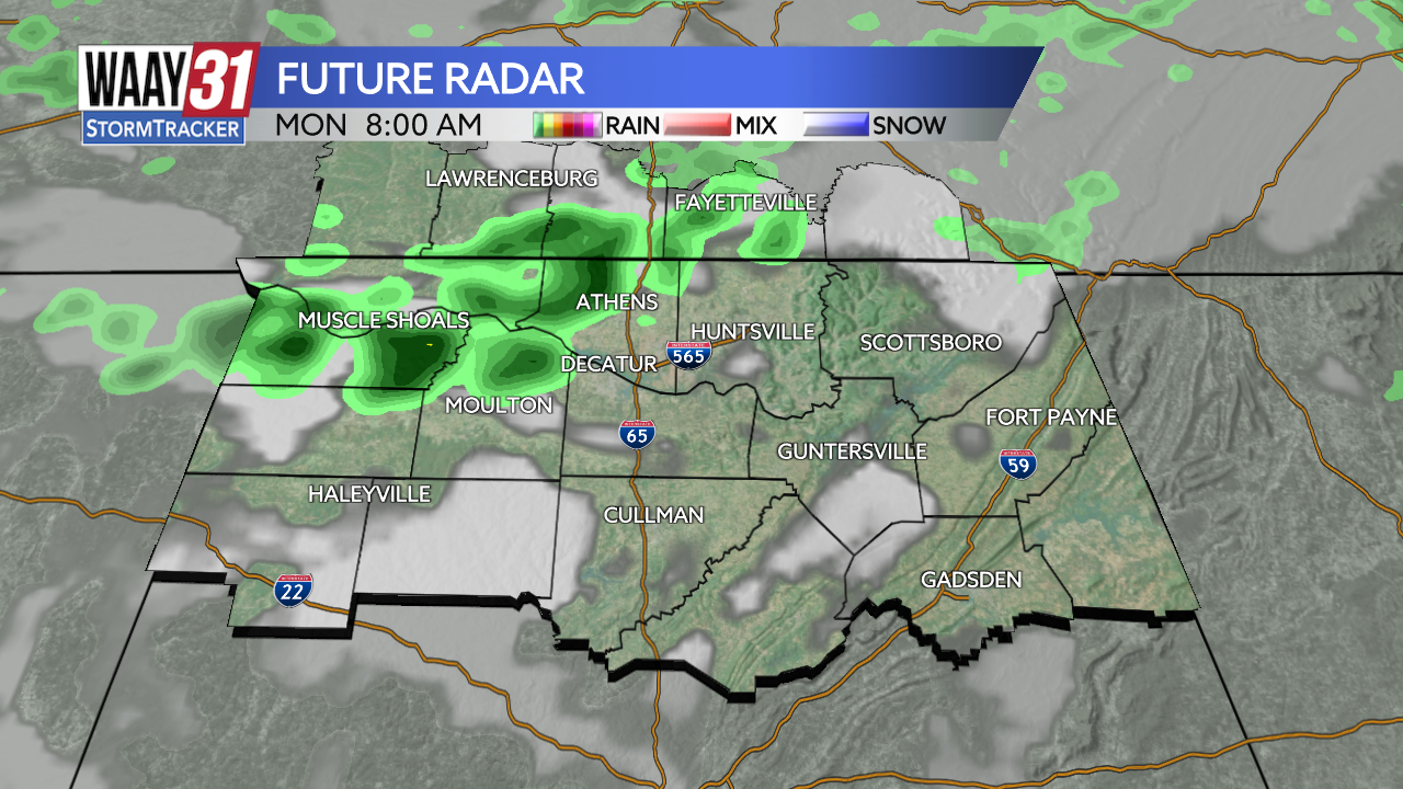 Weather Changes Expected: Cooler Temperatures and Rain Moving into Huntsville Area